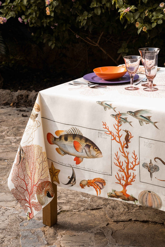 Tovaglia in lino “Coral Bay” – 220x220 cm | The Napking