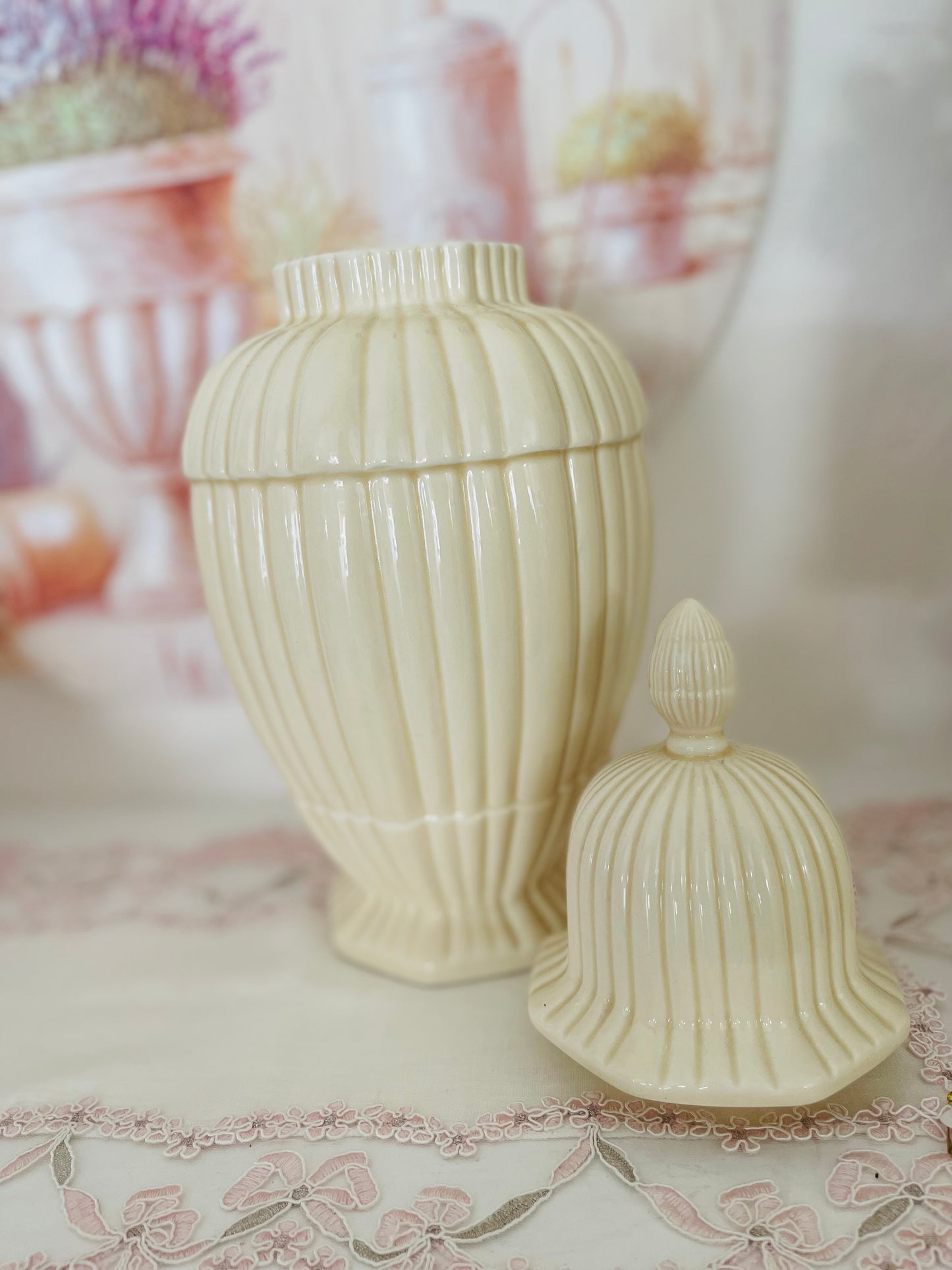Potiche Decorativa in Ceramica Avorio | Ego