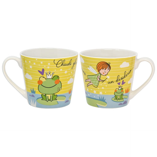 TAZZA COLAZIONE  CON  DECORO RANOCCHIO WALD
