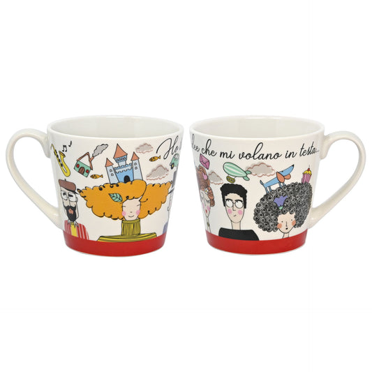 TAZZA COLAZIONE  CON  DECORO IDEE WALD