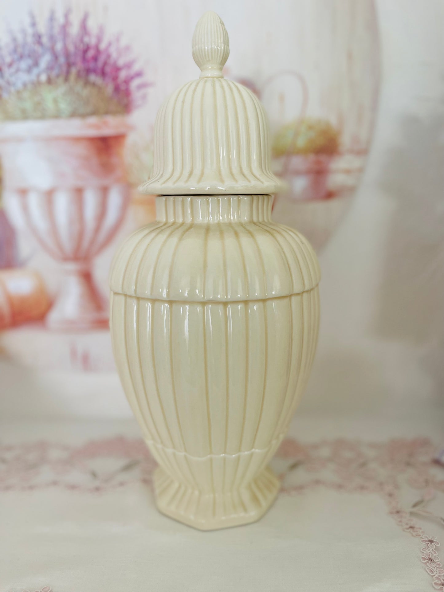 Potiche Decorativa in Ceramica Avorio | Ego