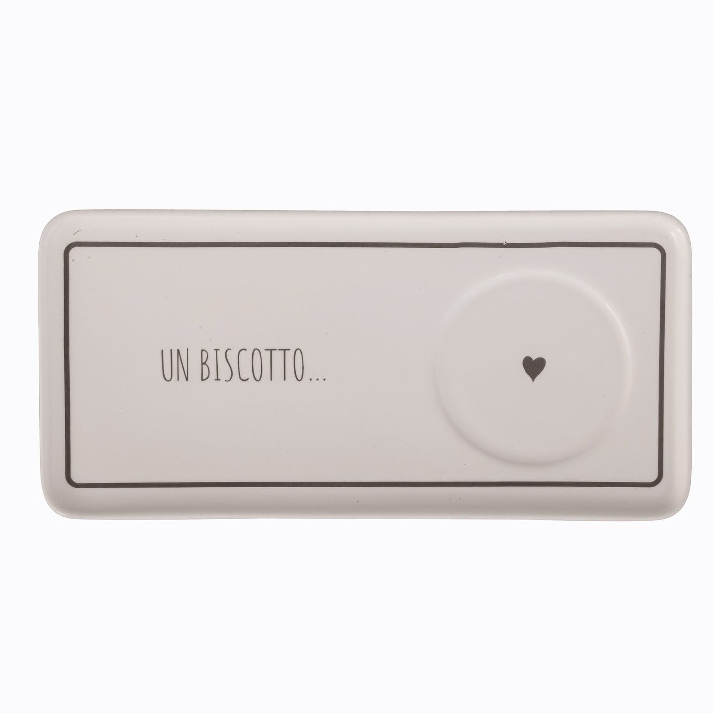 Tazza con piattino porta biscotti in ceramica – Nuvole di Stoffa