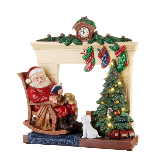 Babbo Natale con Camino e LED – Happy Santa di L’Oca Nera