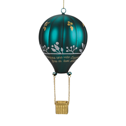 DECORO IN VETRO MONGOLFIERA GRANDE UNA VITA LEGGERA  WALD