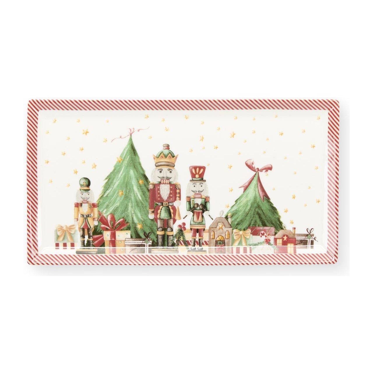 Vassoio rettangolare Christmas Carol dI NUVOLE DI STOFFA