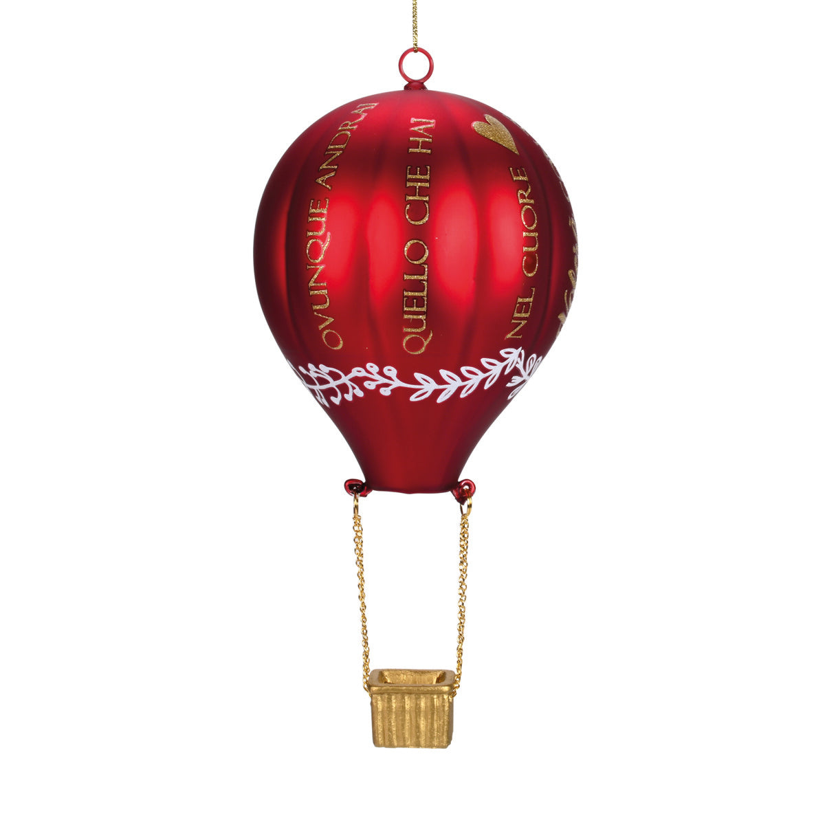 DECORO IN VETRO MONGOLFIERA GRANDE VOLERA' CON TE