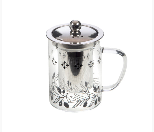 Teiera con Tazza e Filtro “Olivia” in Vetro Borosilicato – Te for One