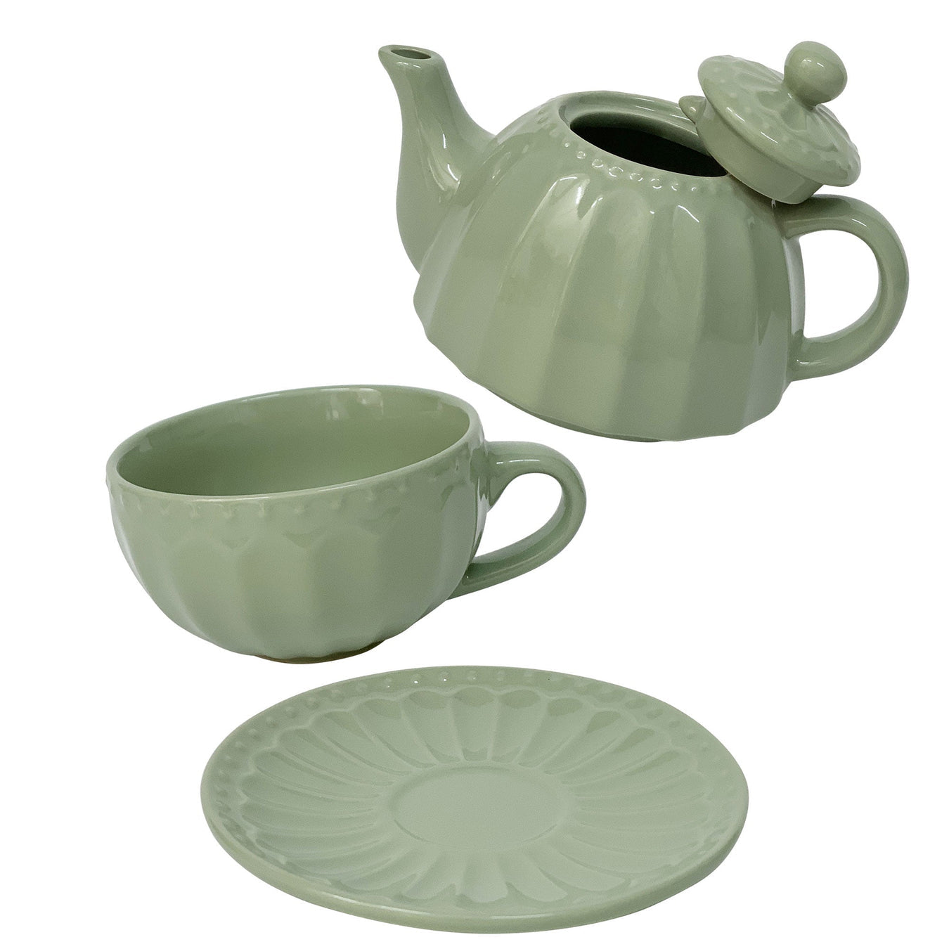 Set Tea for One Teiera con Tazza Verde – Nuvole di Stoffa