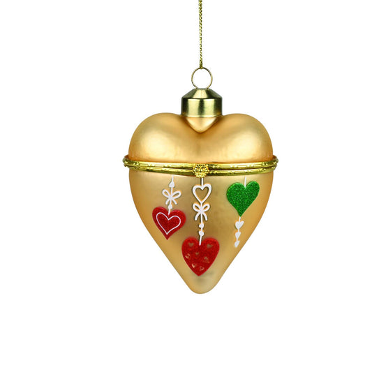 DECORO NATALIZIO SCATOLINA  CUORE  IL NATALE E'COME L'AMORE WALD