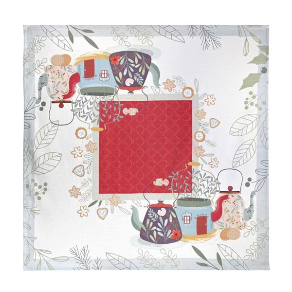 TOVAGLIETTA CENTROTAVOLA NATALIZIA TEIERE