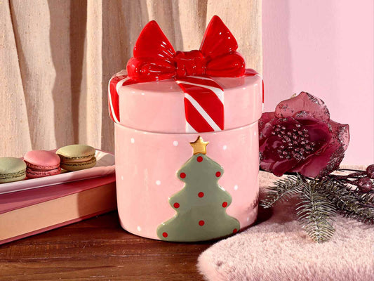 Biscottiera in Ceramica “Pacchetto Regalo”