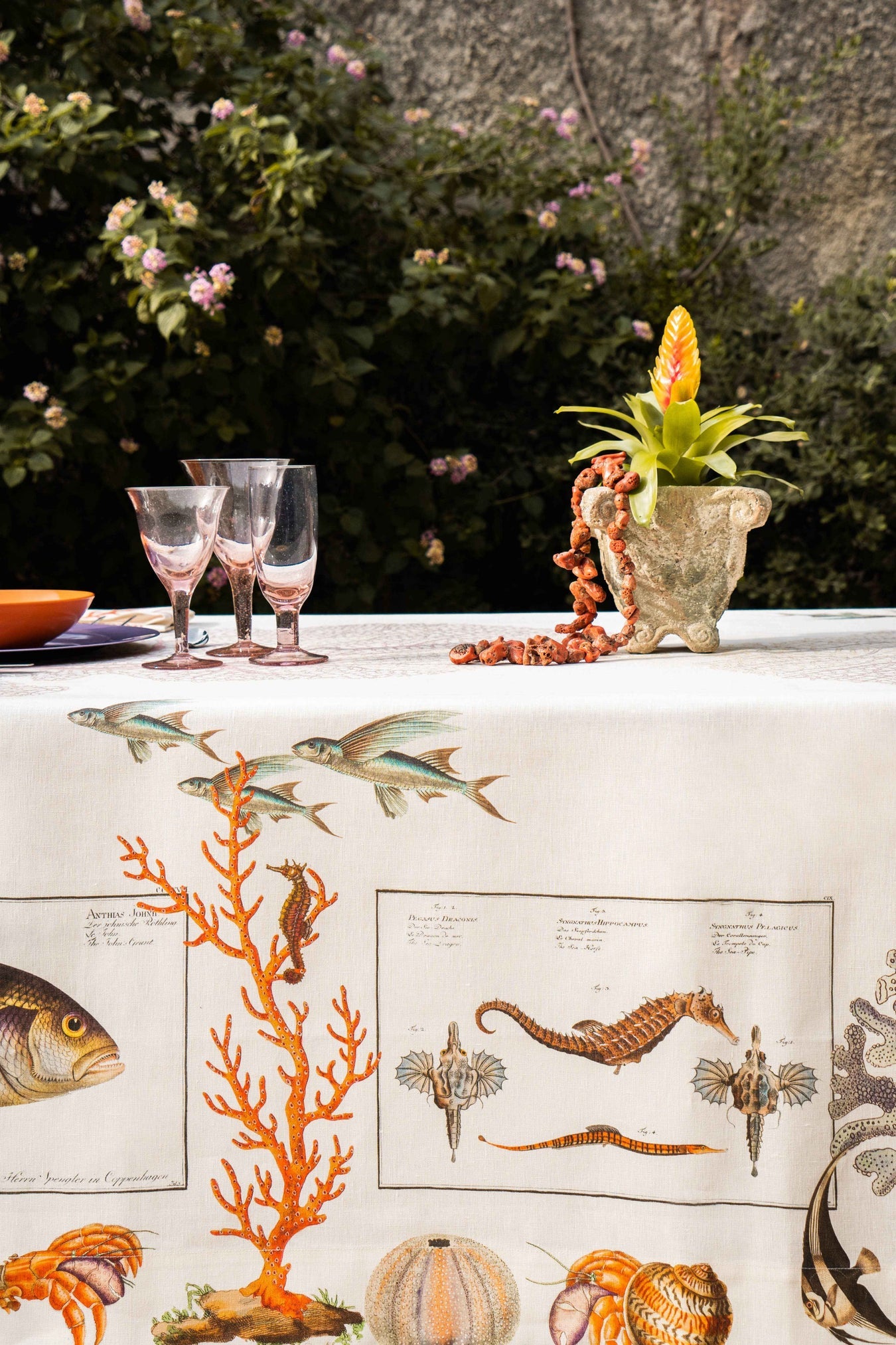 Tovaglia in lino “Coral Bay” – 220x220 cm | The Napking