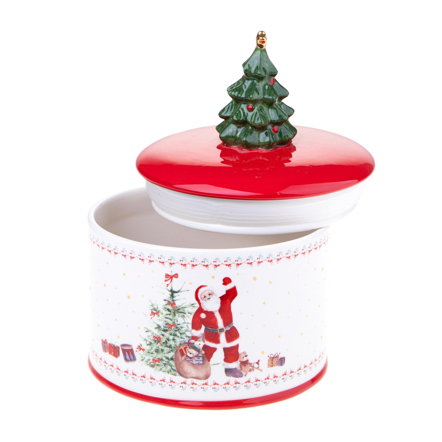 Barattolo Natalizio con Coperchio Decorativo - Bianchi Dino