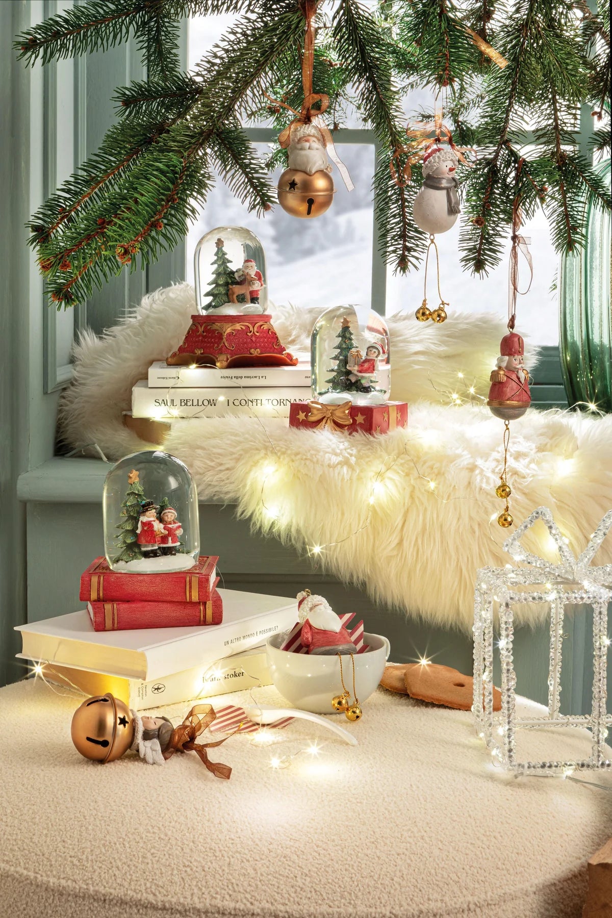 L’Oca Nera - Palla di Neve Babbo Natale - Collezione Gioia nel Cuore