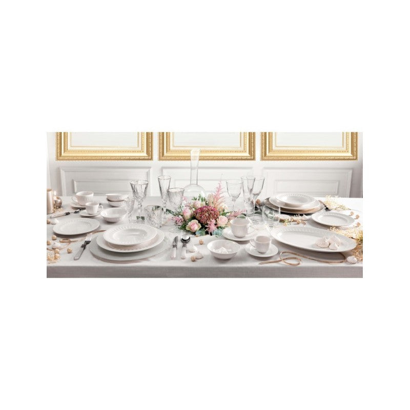 Vassoio ovale in new bone china – Collezione Senzatempo di Brandani