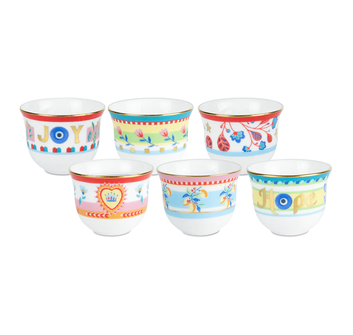 BACI MILANO Set 6 mini cup Mamma mia