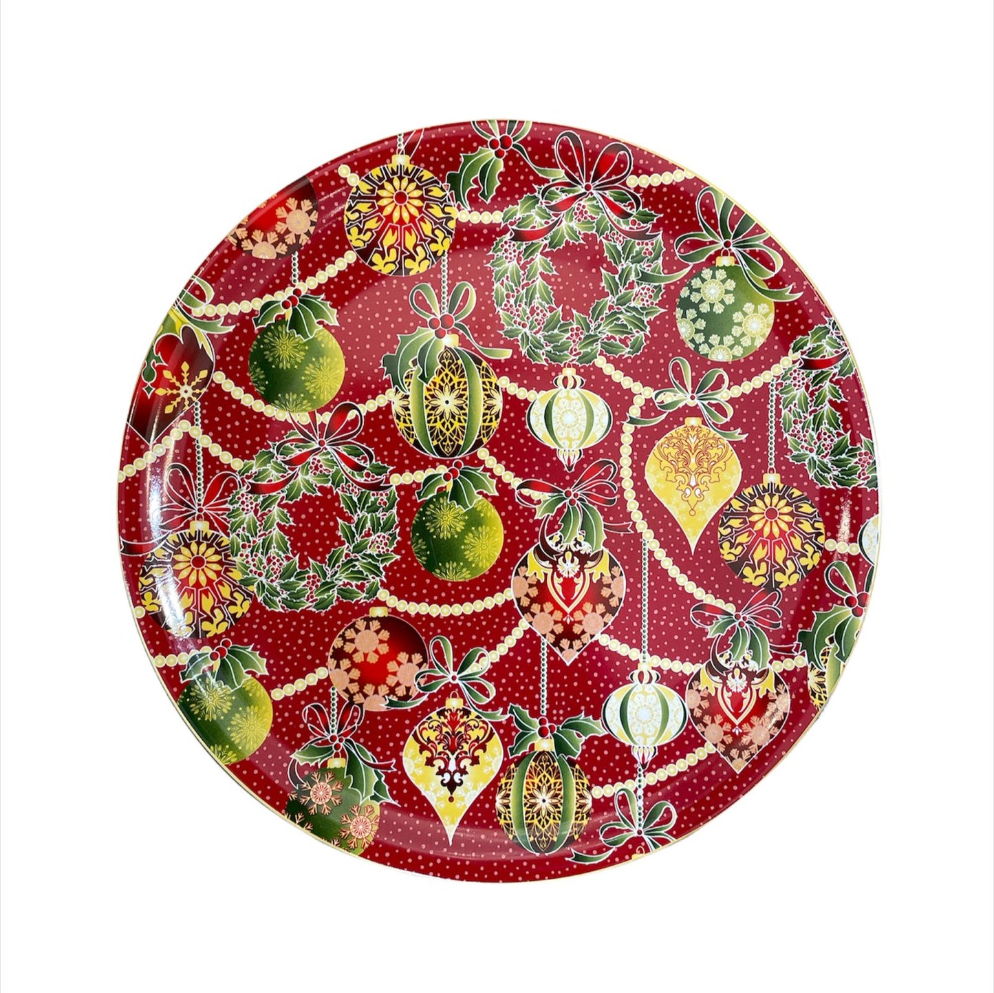 Piatto Panettone in Porcellana Rossa Hervit - Ø33 cm