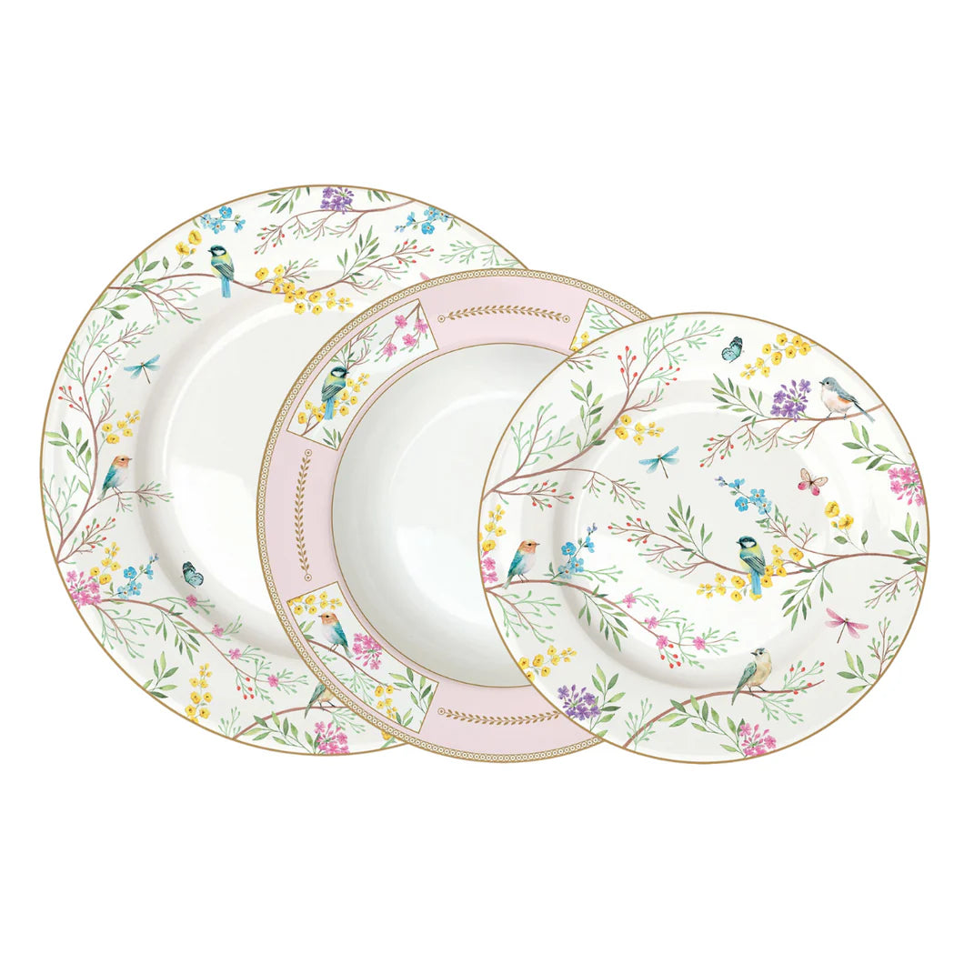 Servizio di Piatti in Porcellana “Birds Melody” di Easy Life – 18 Pezzi