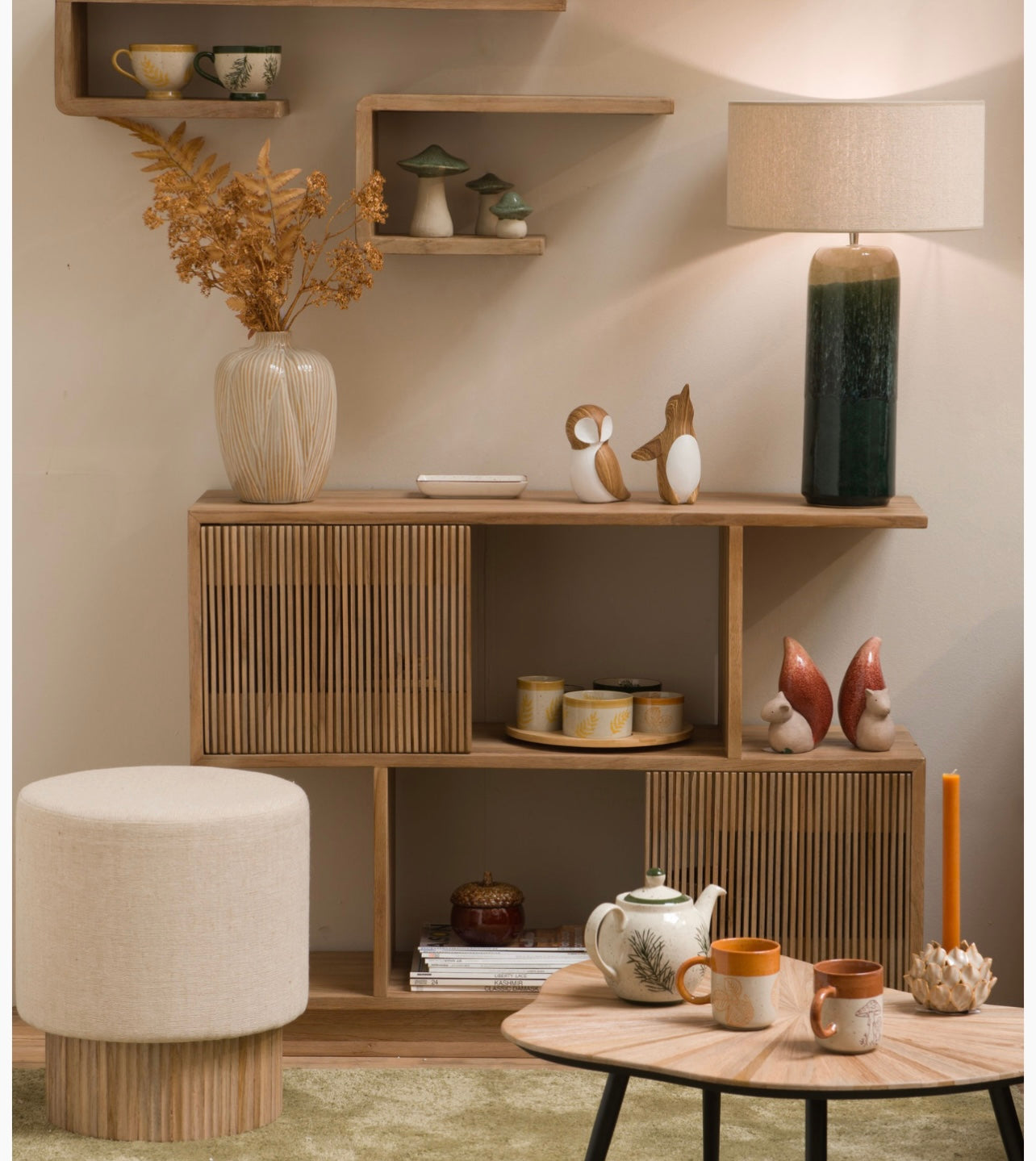 Scoiattolo Decorativo in Ceramica Terracotta H18 cm