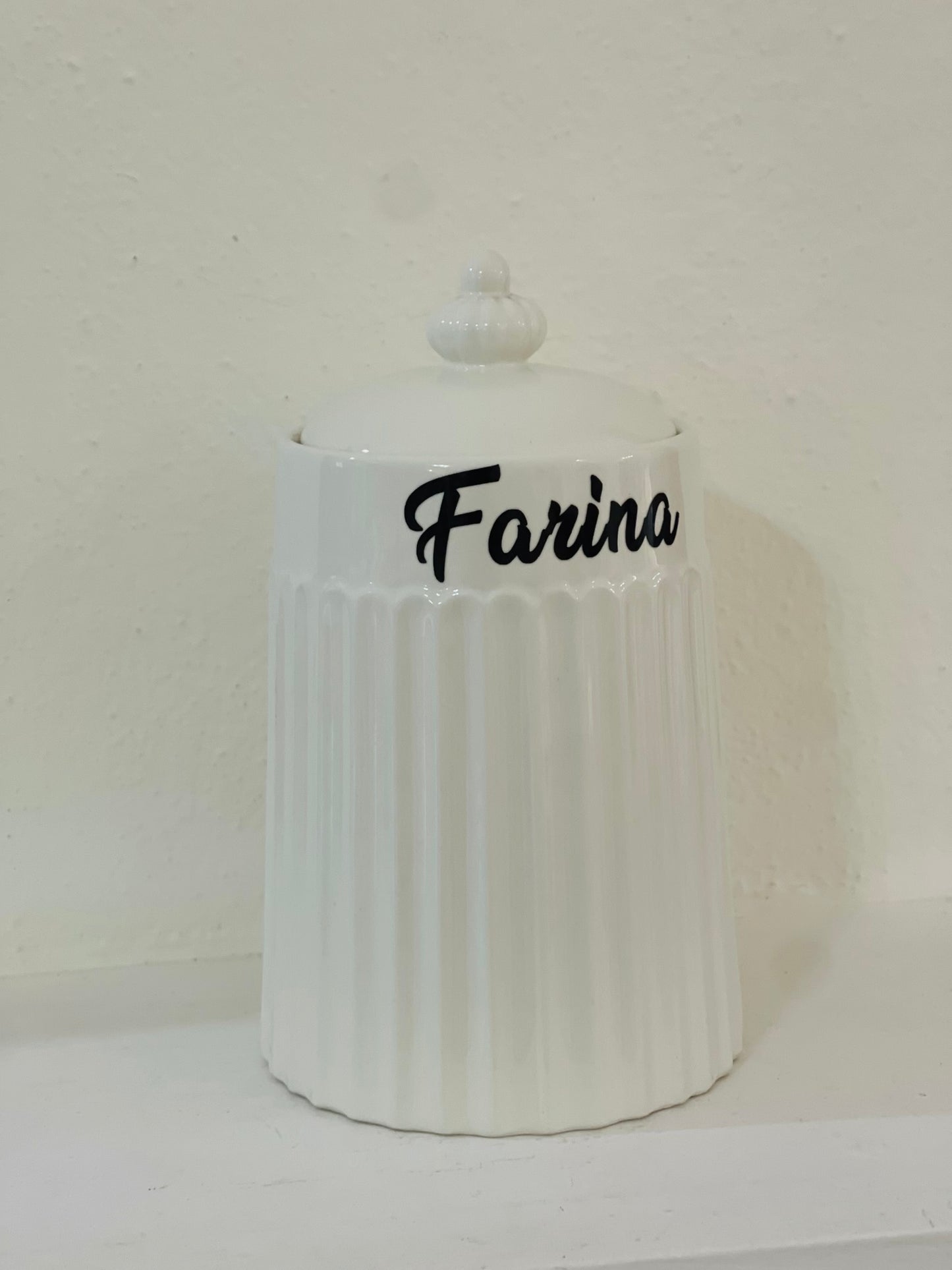 Barattolo Farina in Ceramica Bianca | EDG