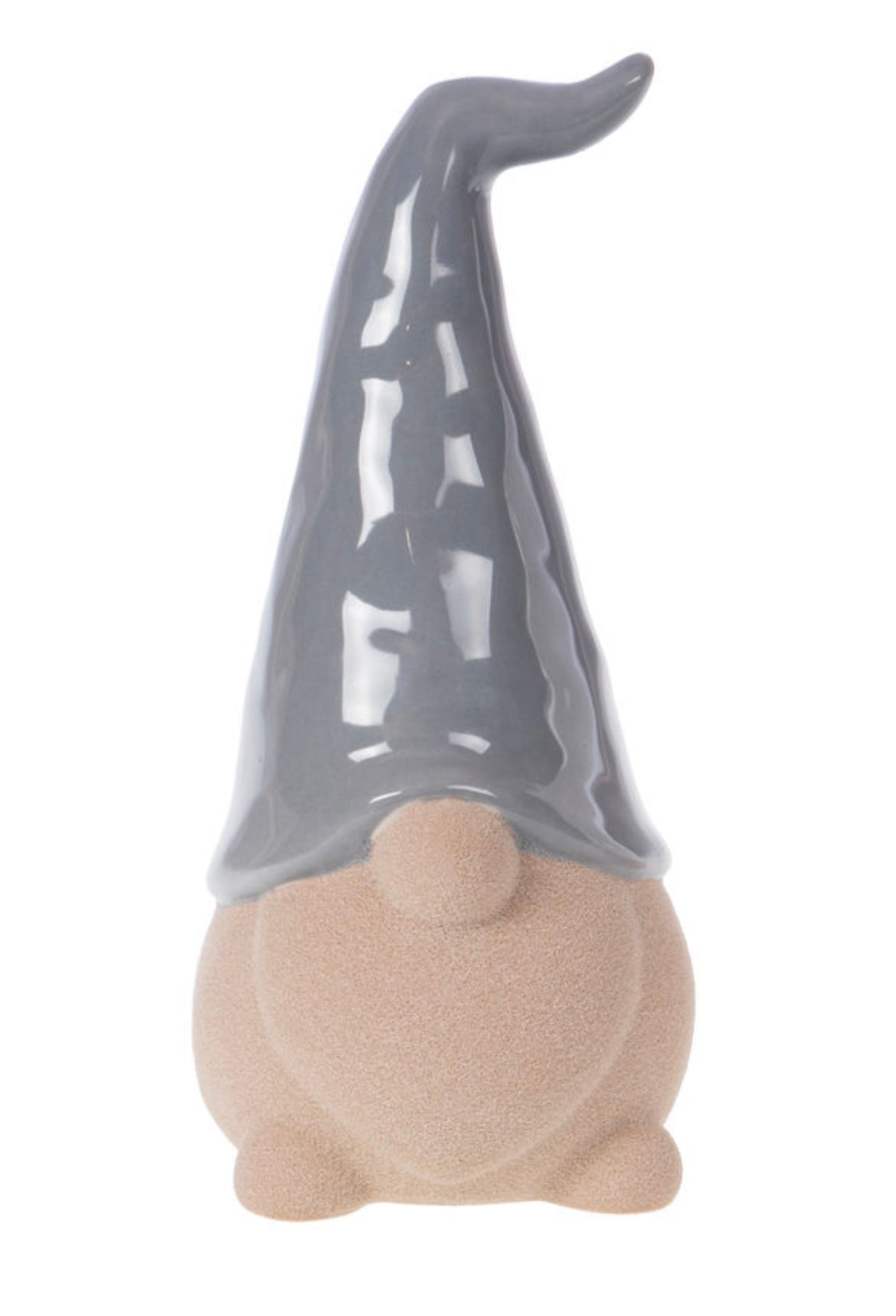 Gnomo Decorativo in Porcellana con Cappello Lucido – H16 cm