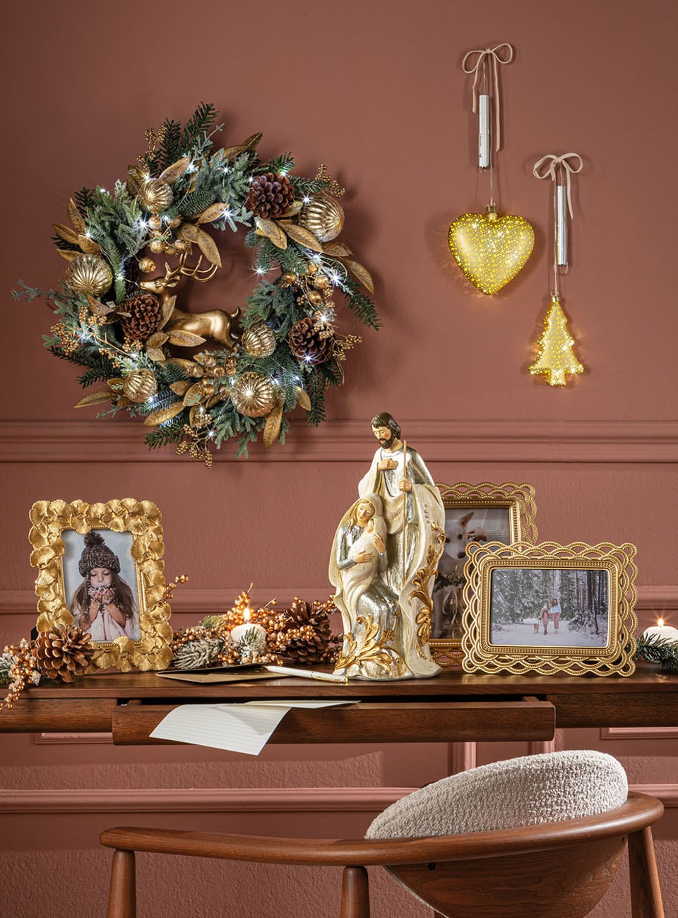 L’Oca Nera - Pendente Cuore - Collezione Luminoso Natale