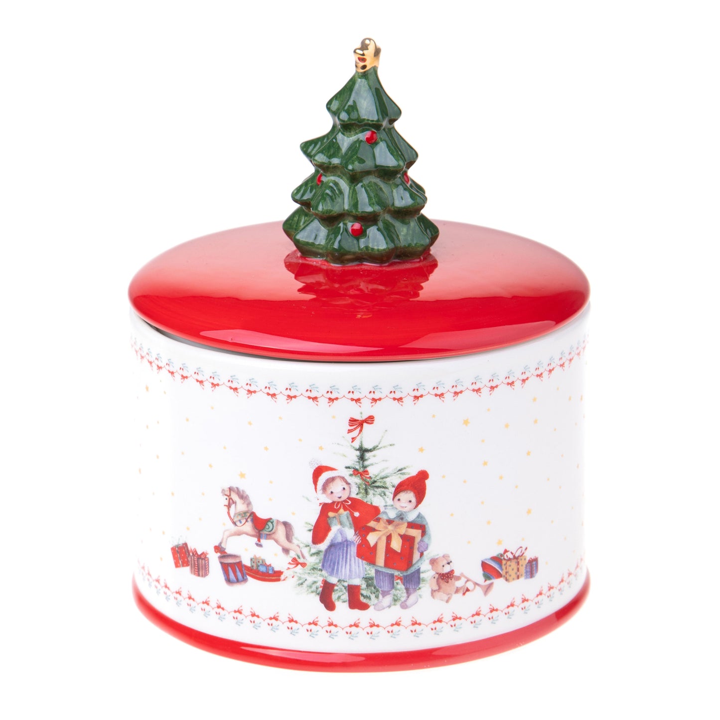 Barattolo Natalizio con Coperchio Decorativo - Bianchi Dino