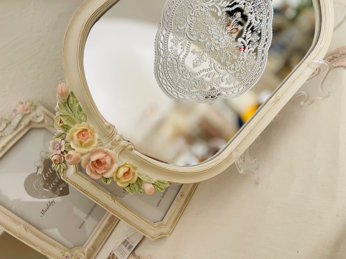Vassoio Specchio Shabby Chic | L’Arte di Nacchi