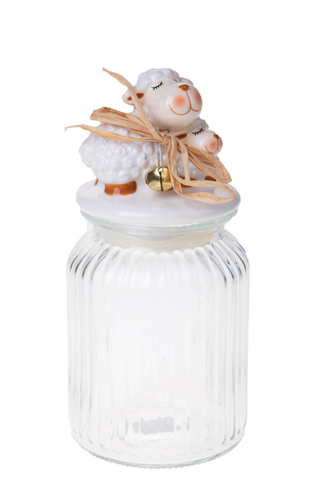 Barattolo con coperchio con pecorelle di Bianchi Dino