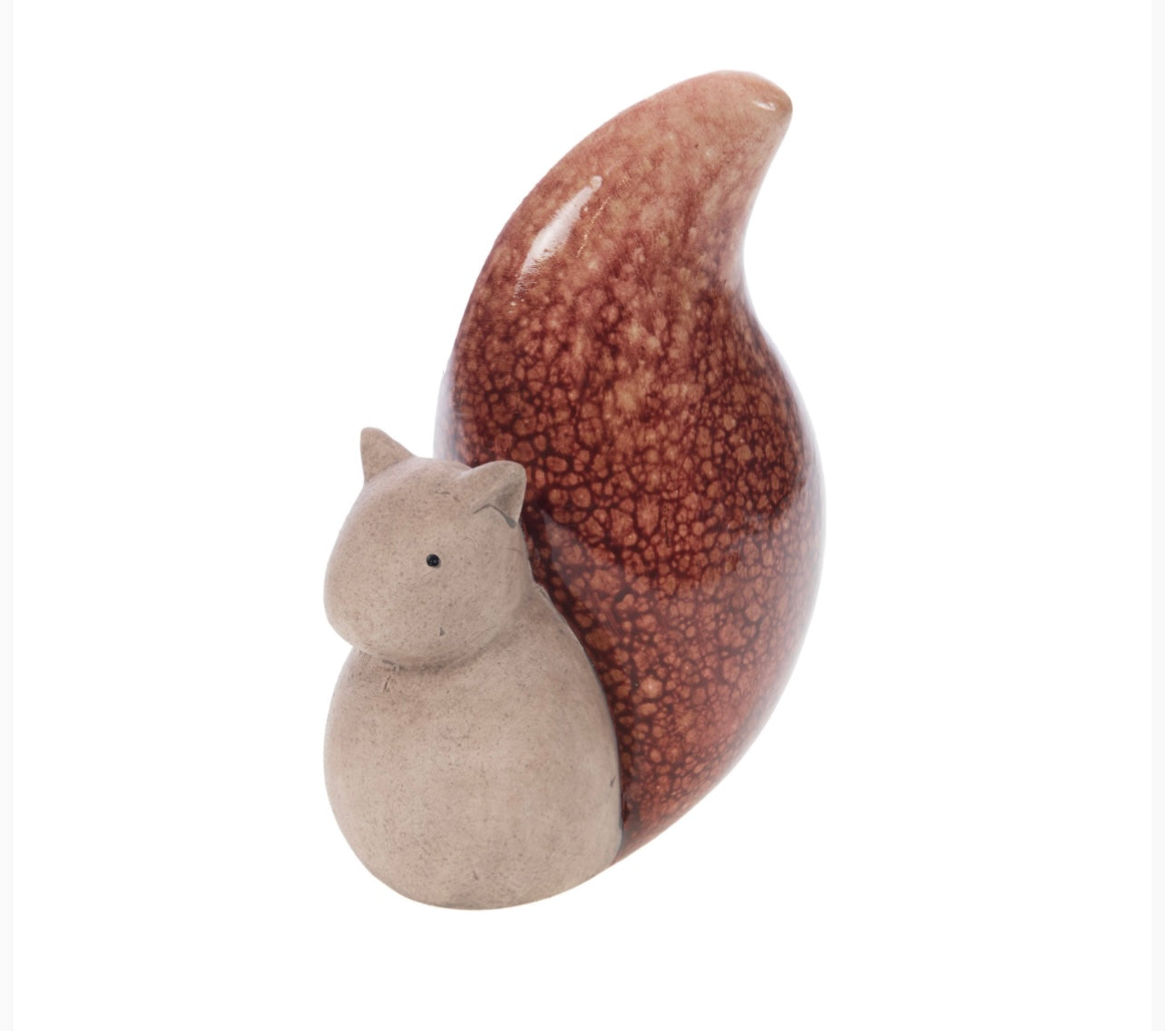 Scoiattolo Decorativo in Ceramica Terracotta H18 cm