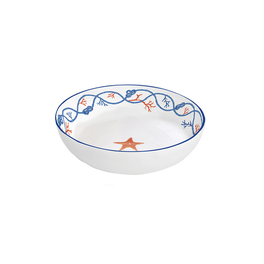 Set 4 Piatti Fondi in Porcellana Ø18 cm – Collezione Côte de Mer | Easy Life