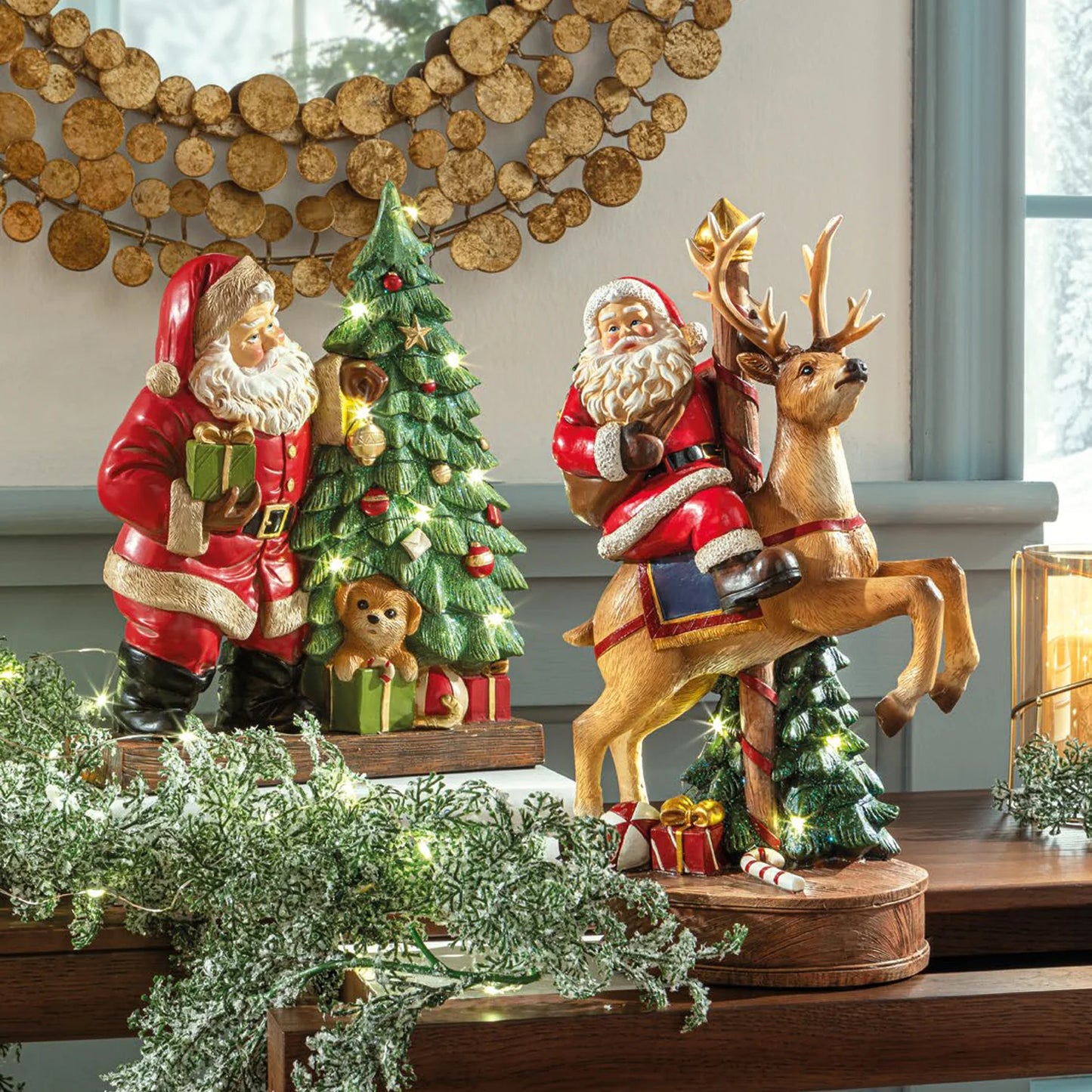 Babbo Natale con Renna e LED – Happy Santa di L’Oca Nera