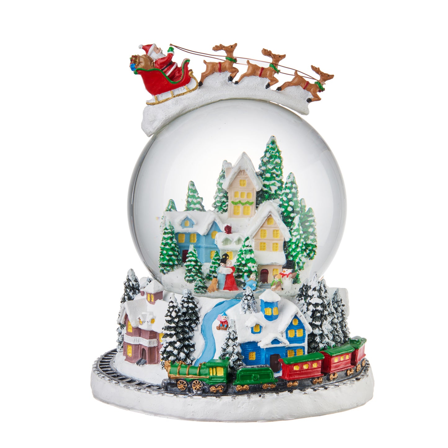 Boule de Neige con Treno e Villaggio Innevato – Storie Natalizie di L’Oca Nera