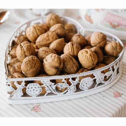 Vassoio Cuore in Ferro con Base in Legno Sweet Bear – Nuvole di Stoffa