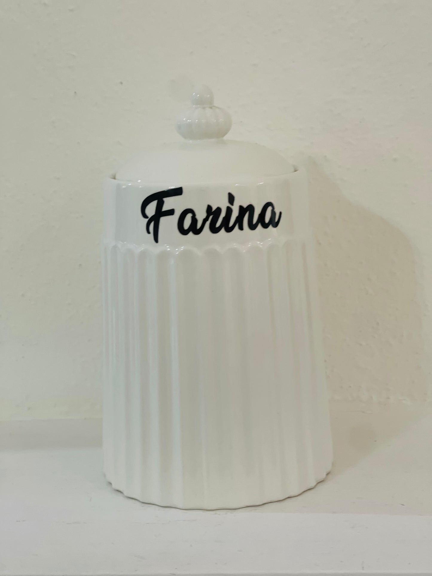 Barattolo Farina in Ceramica Bianca | EDG