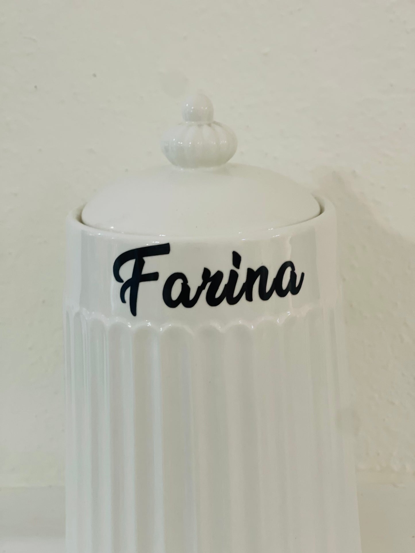 Barattolo Farina in Ceramica Bianca | EDG