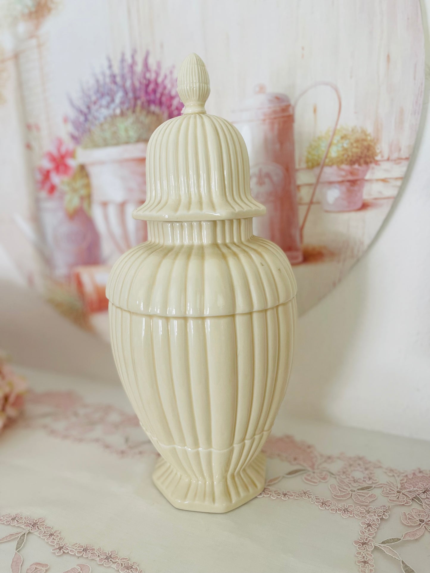 Potiche Decorativa in Ceramica Avorio | Ego