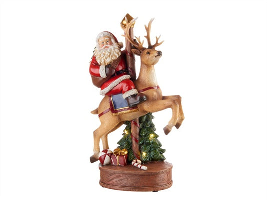 Babbo Natale con Renna e LED – Happy Santa di L’Oca Nera