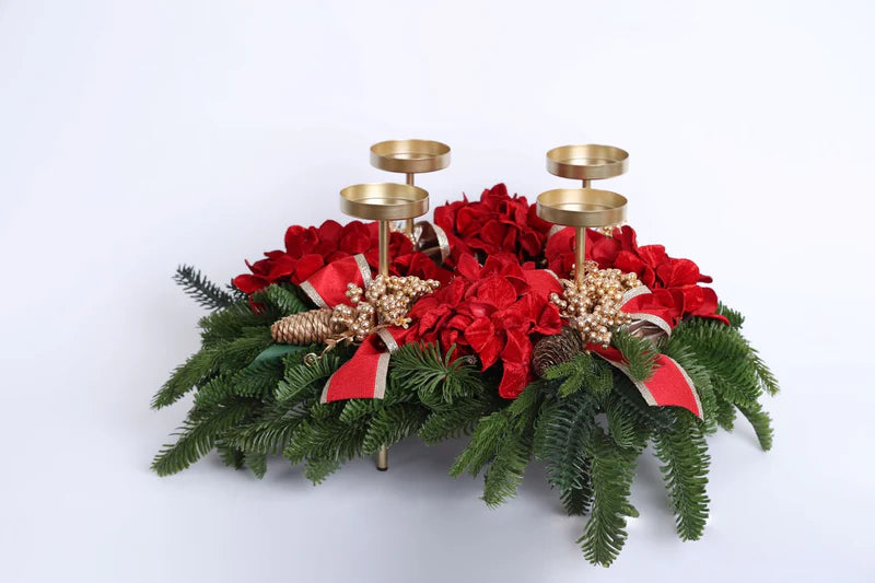 CANDELIERE 4 FIAMMA FIORI DI LENA