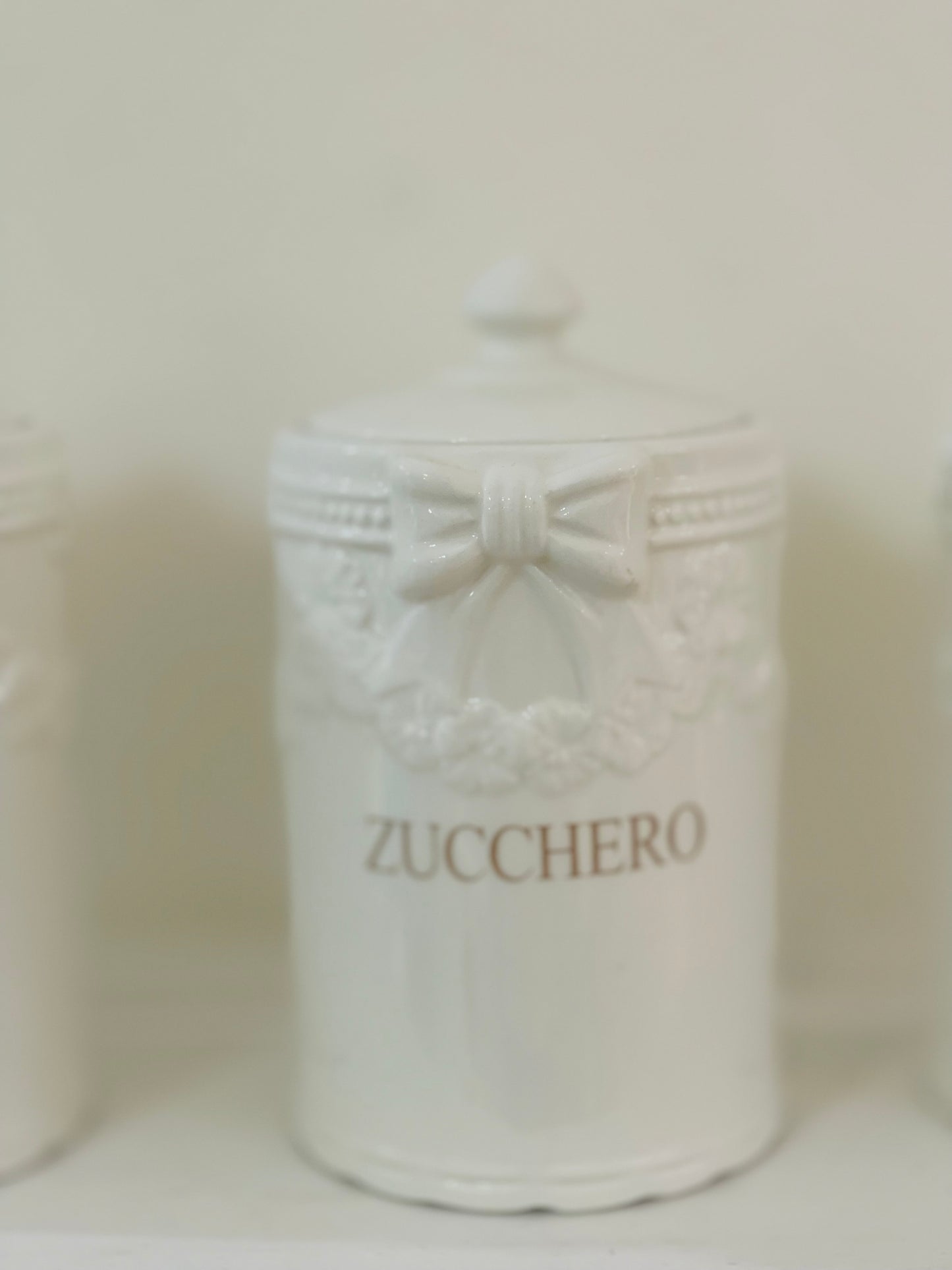 Set 3 barattoli in ceramica bianca |L’Arte di Nacchi