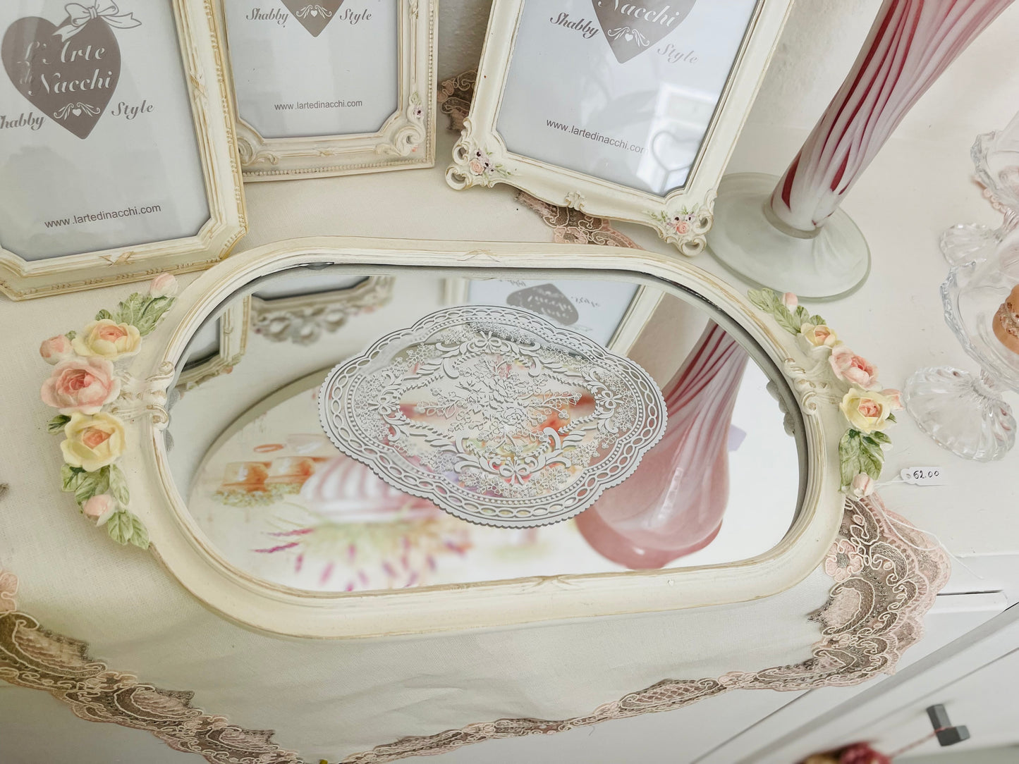 Vassoio Specchio Shabby Chic | L’Arte di Nacchi