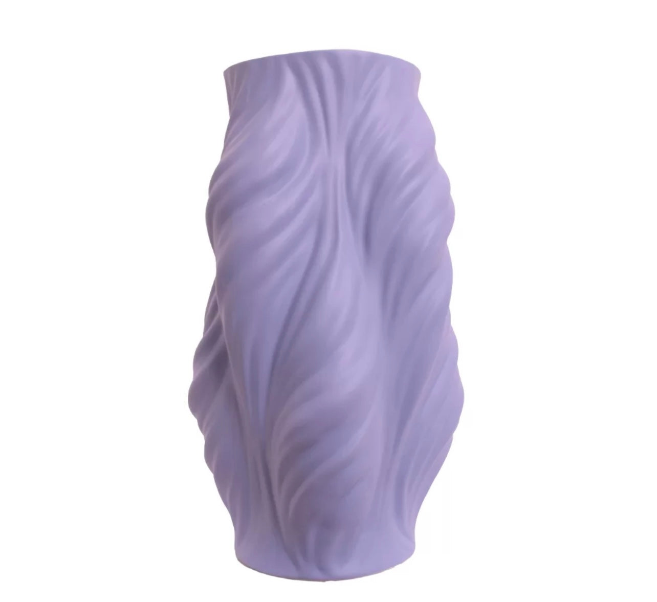 Enzo De Gasperi - Vaso Brezza in ceramica lilla effetto increspato