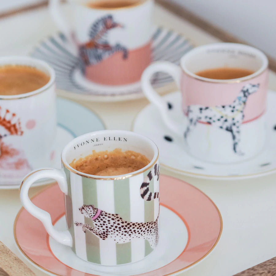 Set 2 tazzine Ghepardo&Pappagallo di YVONNE ELLEN