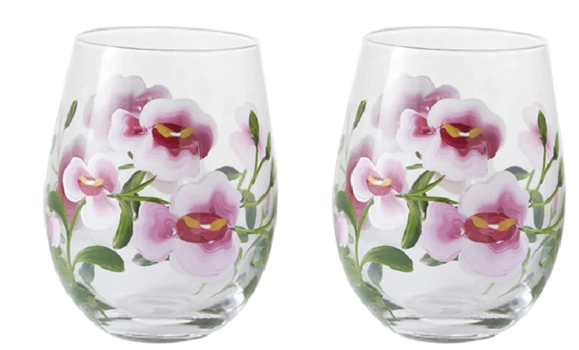 Coppia di tumbler ORCHIDEA di LIVELLARA