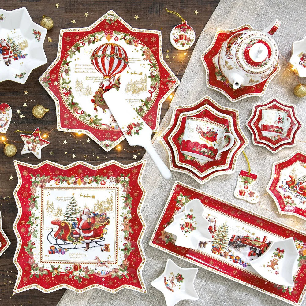 Piatto torta con paletta CHRISTMAS MEMORIES di EASYLIFE