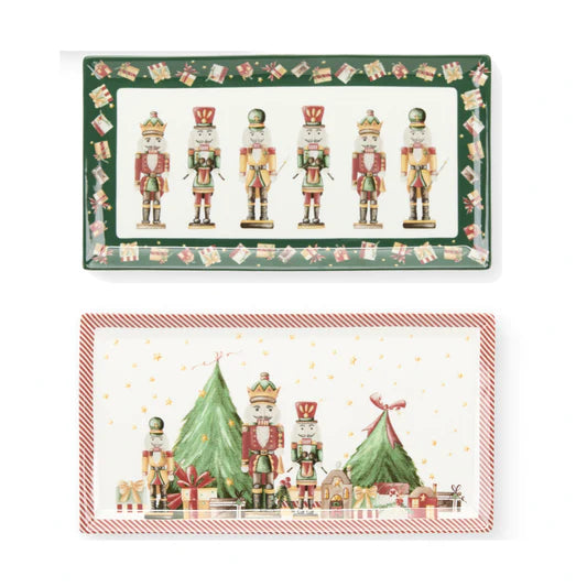 Vassoio rettangolare Christmas Carol dI NUVOLE DI STOFFA