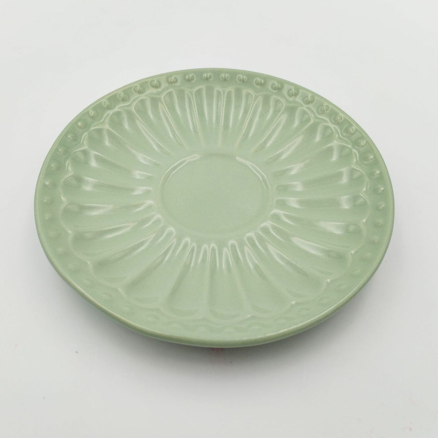 Tazza con piattino in stoneware verde – Sunday | Nuvole di Stoffa