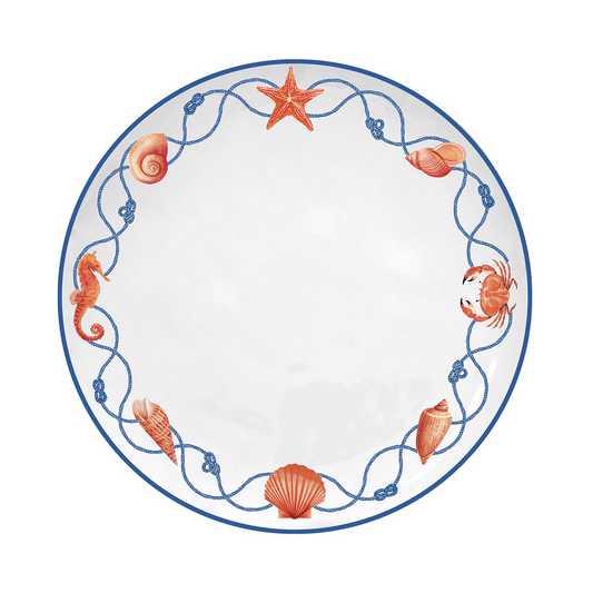 Set 4 Piatti Piani in Porcellana Ø26 cm – Collezione Côte de Mer | Easy Life