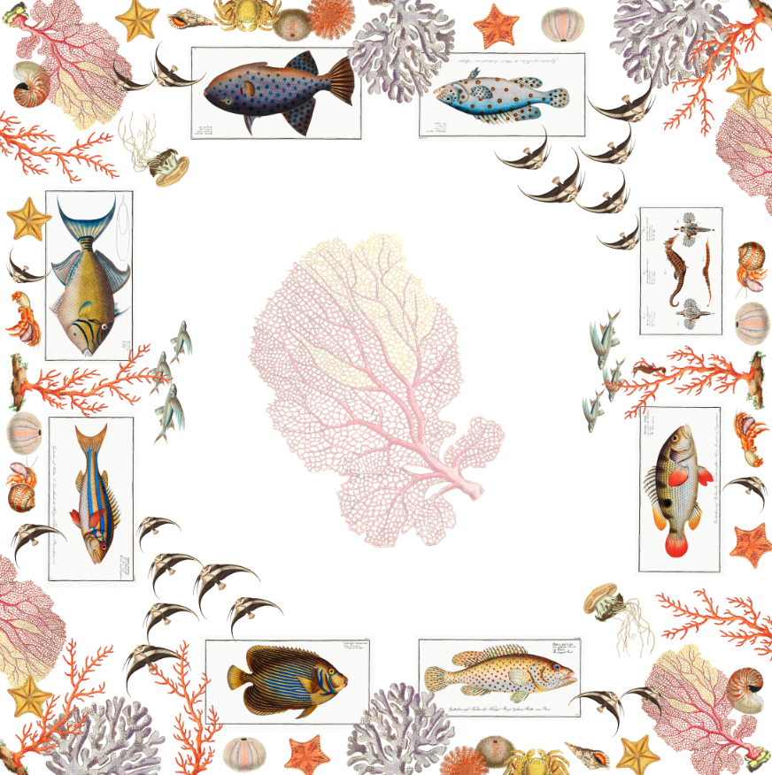 Tovaglia in lino “Coral Bay” – 220x220 cm | The Napking