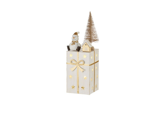 PACCHETTO PUPAZZO DI NEVE CON LED COLLEZIONE WINTERLAND L'OCA NERA